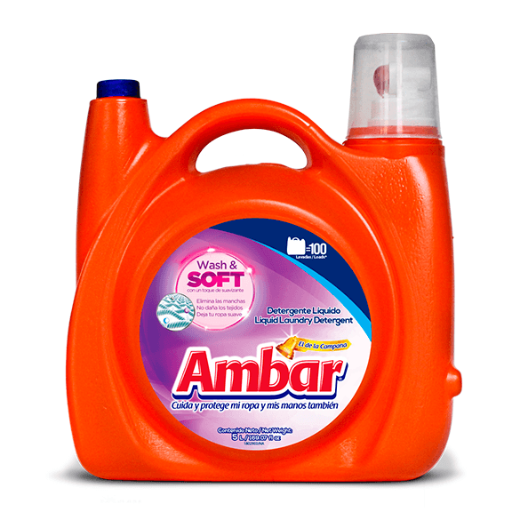 Jabón Ambar - Detergente Líquido Ambar cuida todo tipo de