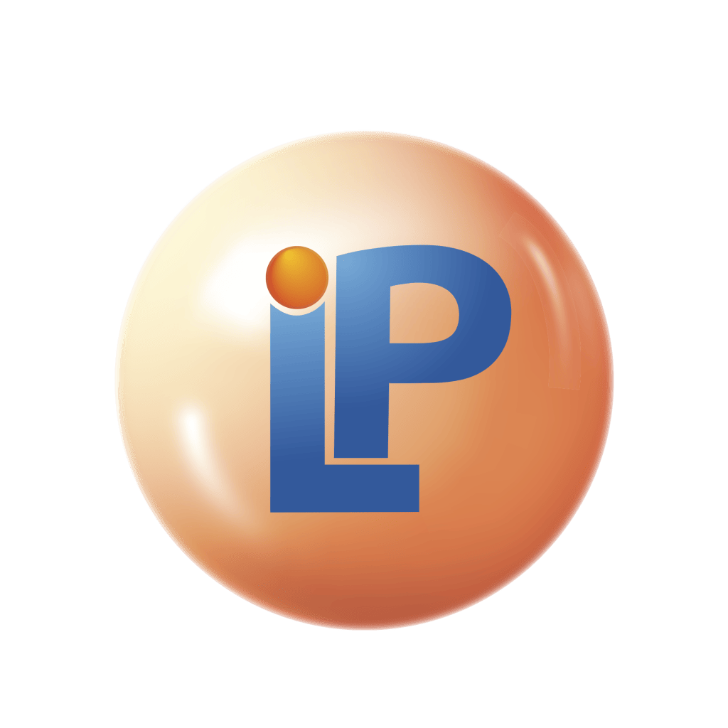 Una esfera brillante con un degradado de beige a naranja muestra una letra "P" azul y un círculo naranja más pequeño sobre la letra "I", que recuerda la elegante estética del diseño de Elementor.