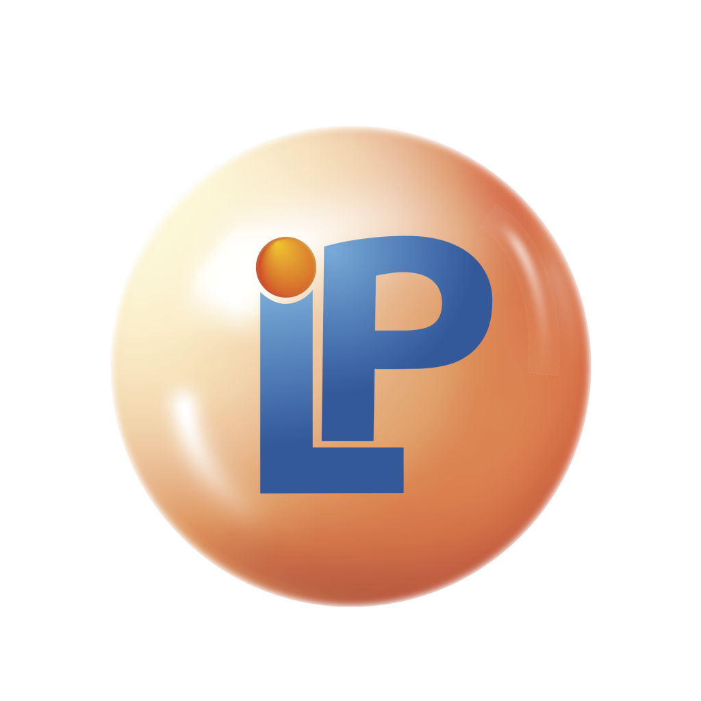 Una esfera brillante con un degradado de beige a naranja muestra una letra "P" azul y un círculo naranja más pequeño sobre la letra "I", que recuerda la elegante estética del diseño de Elementor.