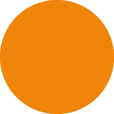Círculo naranja sólido sobre fondo blanco.