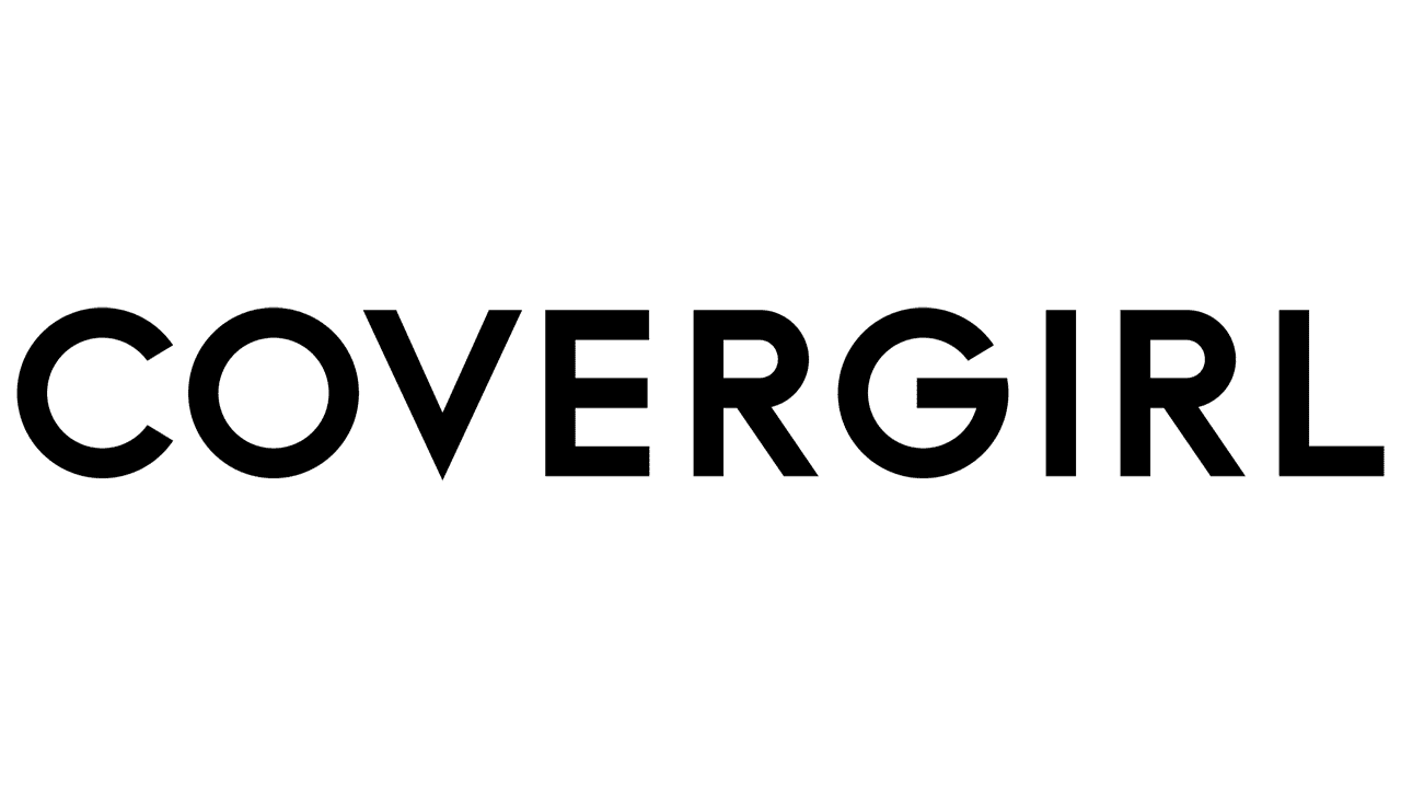 The image shows the Covergirl logo, with the brand name in bold, black uppercase letters on a transparent background.