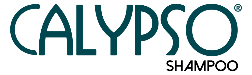 La imagen muestra la palabra "CALYPSO" en letras grandes de color verde azulado con la palabra "SOMBRA" en letras más pequeñas debajo.