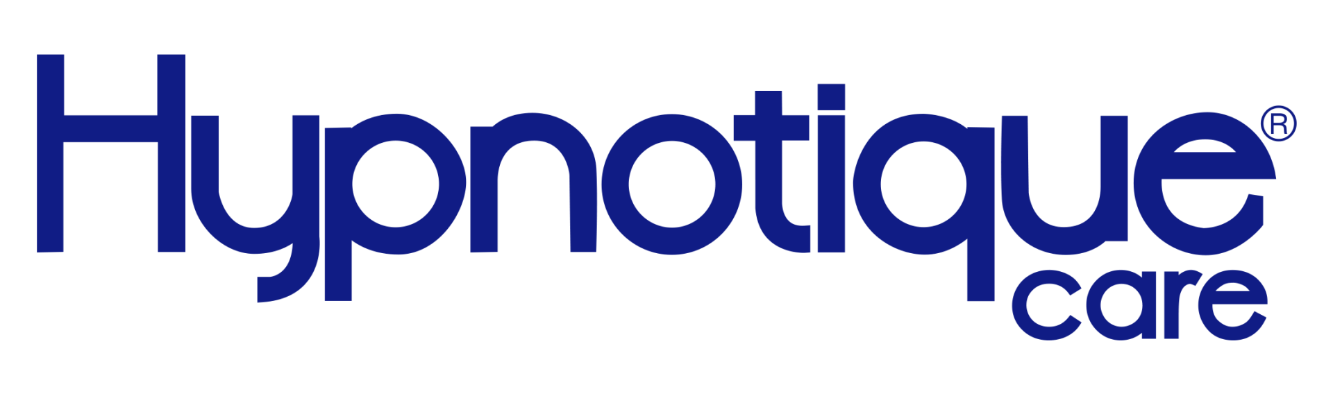 Logotipo azul de "Hypnotique care" en una fuente sans-serif moderna sobre un fondo transparente.