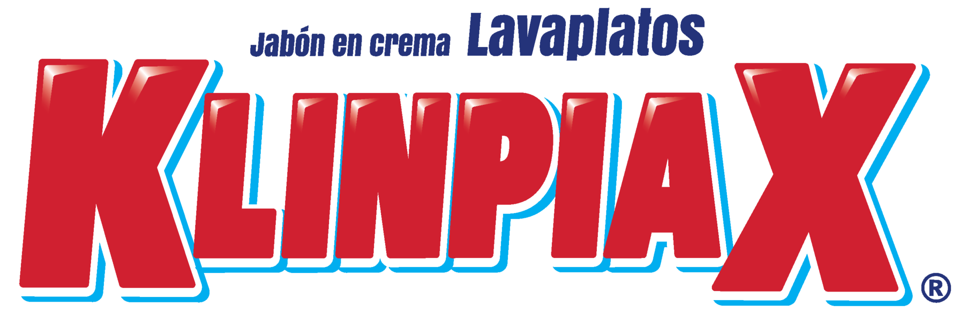 Logo of "Klinpiax" dishwashing cream soap in bold red text with a white outline and blue accents.